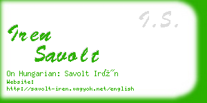 iren savolt business card